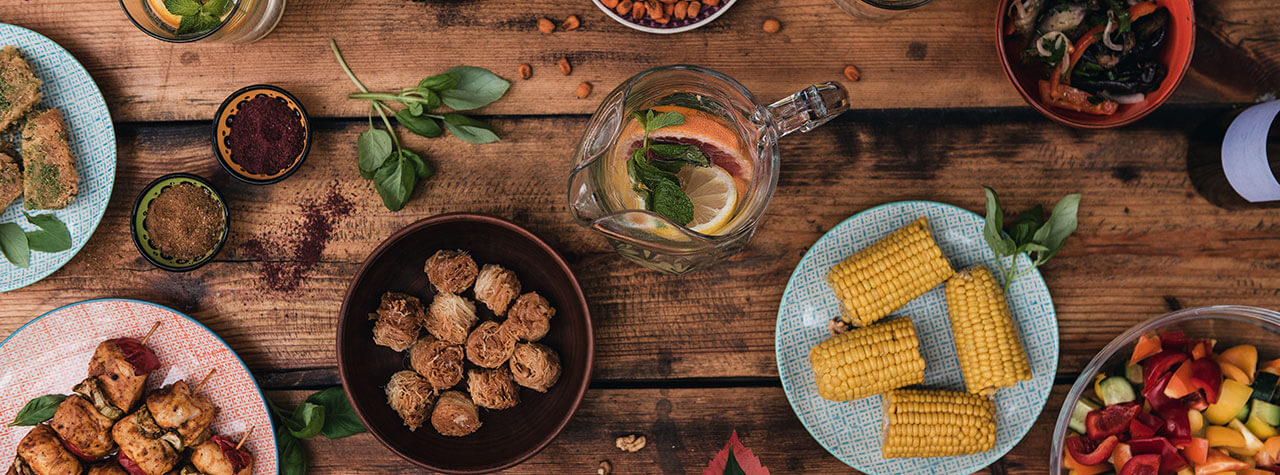 Table with food